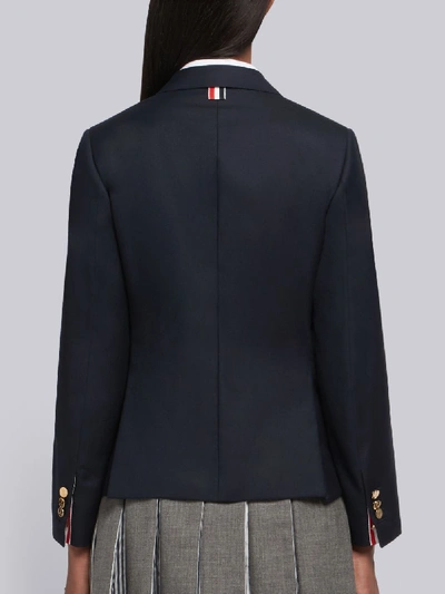 Shop Thom Browne Narrow Shoulder Wool Sport Coat In Blue