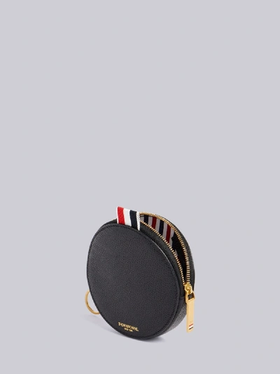 Shop Thom Browne Round Coin Case In Black