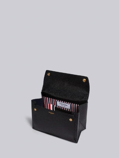Shop Thom Browne Striped Strap Clutch Bag In Black