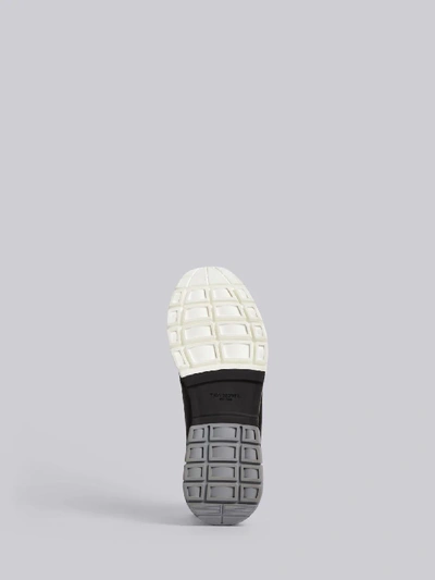Shop Thom Browne Raised Rubber Sole Running Shoe In Black