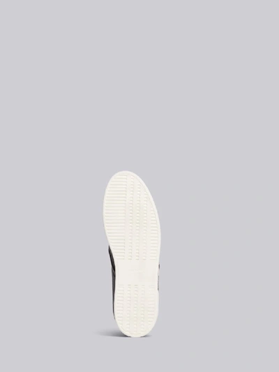 Shop Thom Browne 4-bar Paper Label Slip-on Trainer In Grey