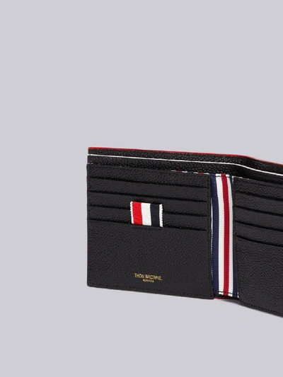 Shop Thom Browne Rwb Edge Stain Billfold Wallet In Black