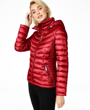 calvin klein chevron packable down coat