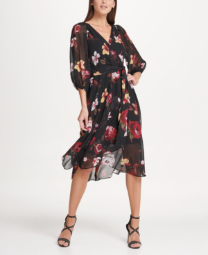 dkny wrap dress