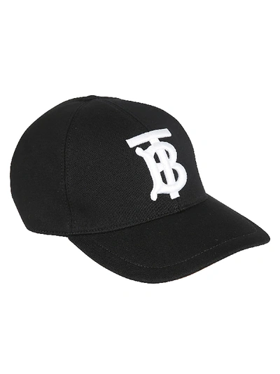 Shop Burberry Jersey Baseball Cap In Black