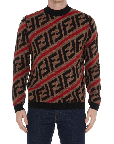 Shop Fendi Ff Sweater In Multicolor