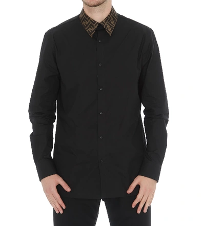 Shop Fendi Ff Shirt In Black