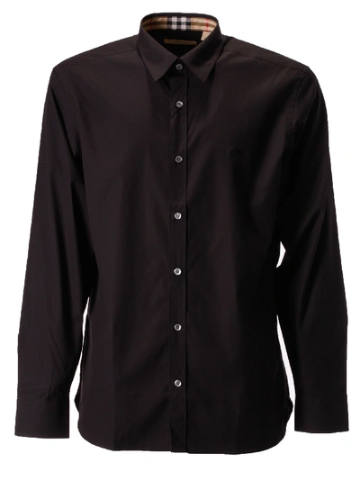 Black burberry button up deals