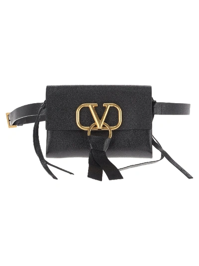 Shop Valentino V-ring Belt Bag In Black