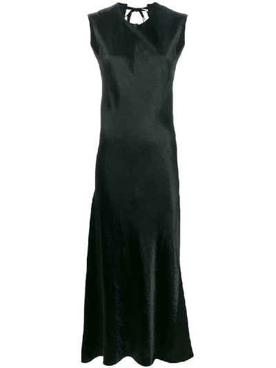 Shop Ann Demeulemeester Long Sleeveless Dress - Black