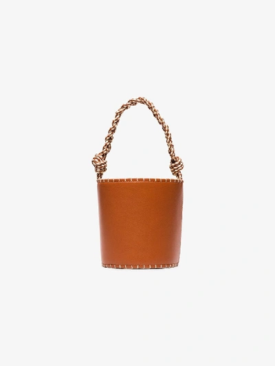 Shop Ulla Johnson Brown Nia Bucket Bag