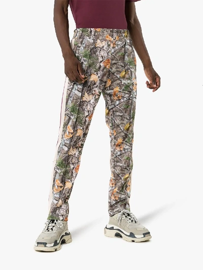 Shop Palm Angels Woodland Camouflage Print Sweatpants In Multicolour