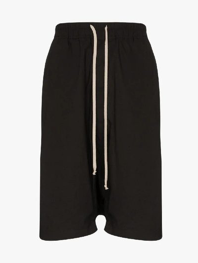 Shop Rick Owens Drkshdw Drop-crotch Track Shorts In Black