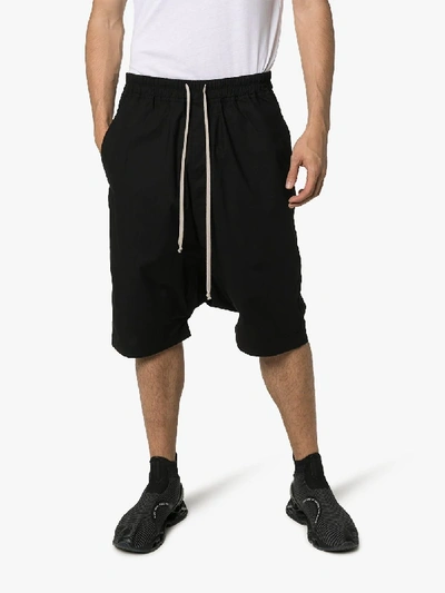Shop Rick Owens Drkshdw Drop-crotch Track Shorts In Black