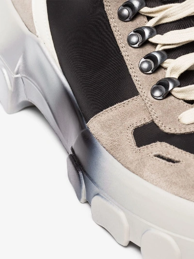 Shop Rick Owens Multicoloured Tractor High Top Sneakers