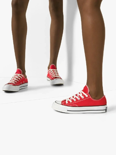 Shop Converse Red Chuck Taylor 70 Low Top Sneakers