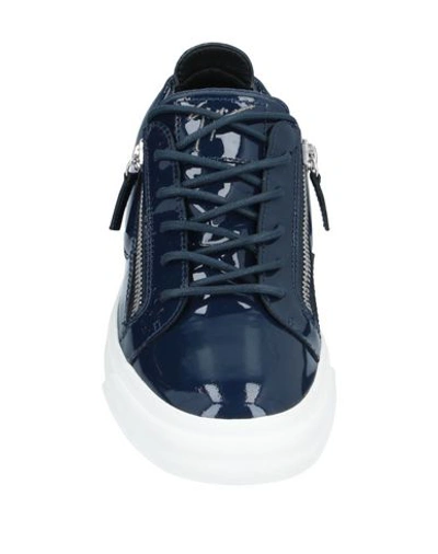 Shop Giuseppe Zanotti Sneakers In Dark Blue