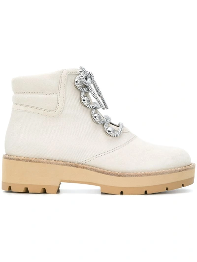 Shop 3.1 Phillip Lim / フィリップ リム Dylan Canvas Lace-up Hiking Boots In Neutrals