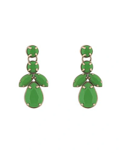 Shop Valentino Earrings In Green