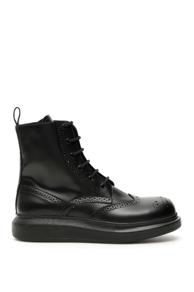 Shop Alexander Mcqueen Hybrid Boots In Black (black)