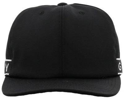 Shop Givenchy Logo Curved Cap In Black/white
