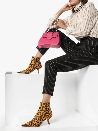 Shop Prada Stiefeletten Mit Leoparden-print In Brown