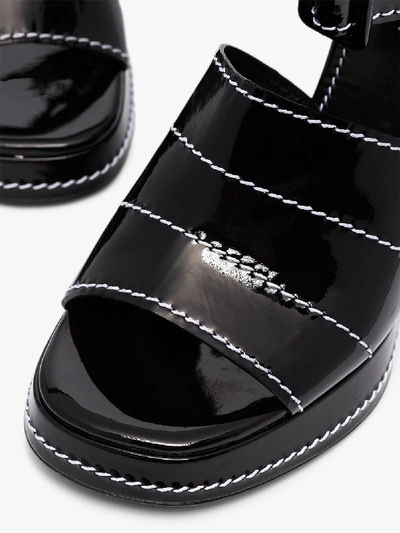Shop Proenza Schouler Black Patent Leather 105 Platform Sandals