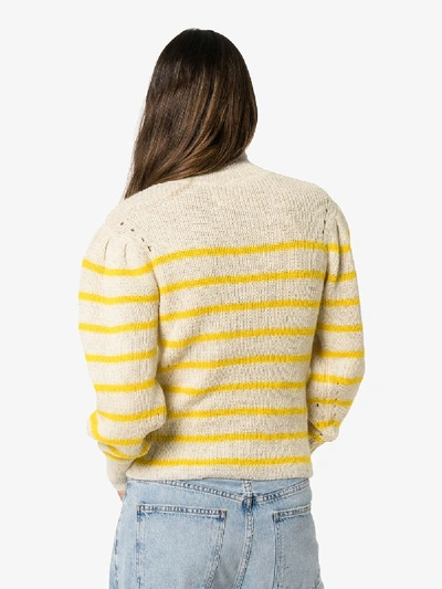 Shop Isabel Marant Étoile Georgia Stripe Knit Sweater In Yellow