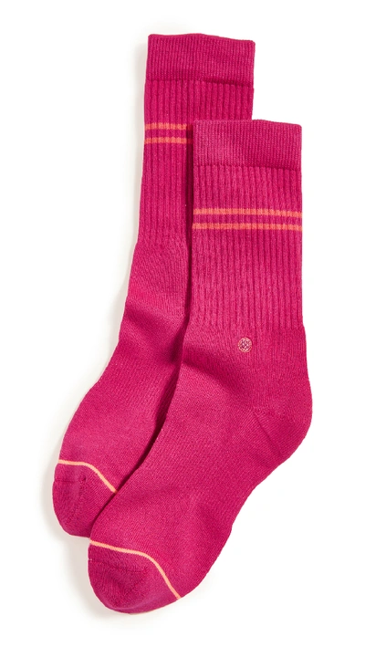 Shop Stance Vitality Socks In Fuschia