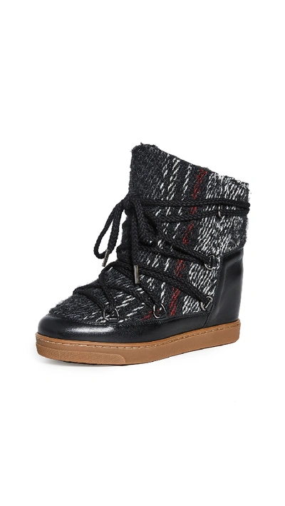 Shop Isabel Marant Nowles Boots In Faded Black