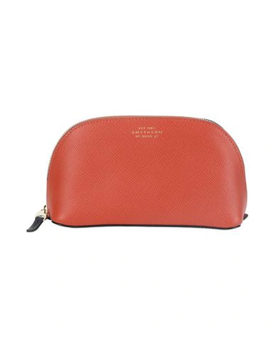 Shop Smythson Beauty Cases In Rust