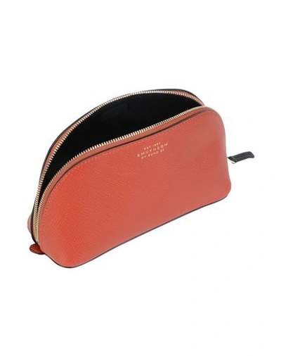 Shop Smythson Beauty Cases In Rust
