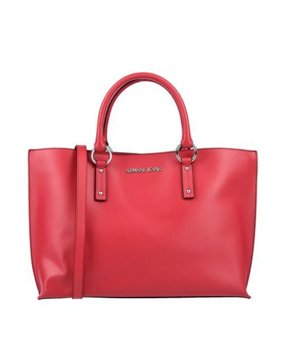 Shop Armani Jeans Handbag In Red