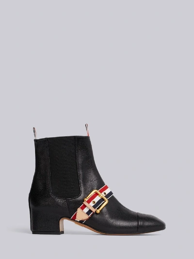 Shop Thom Browne Nipped Toe Chelsea Boot In Black