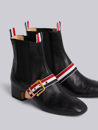 Shop Thom Browne Nipped Toe Chelsea Boot In Black