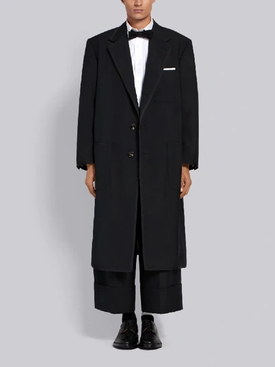 Shop Thom Browne Oversized Tux Sack Coat In Black