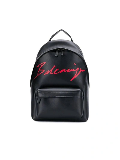 Shop Balenciaga Logo Print Backpack