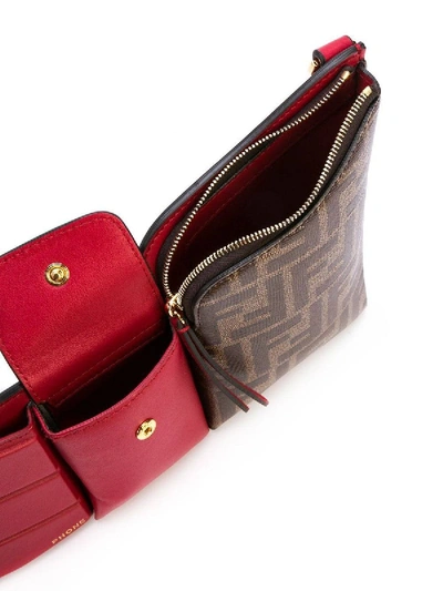 Shop Fendi 3 Pocket Mini Bag Red