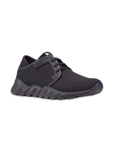 Shop Fendi Tech Fabric Sneakers In Black
