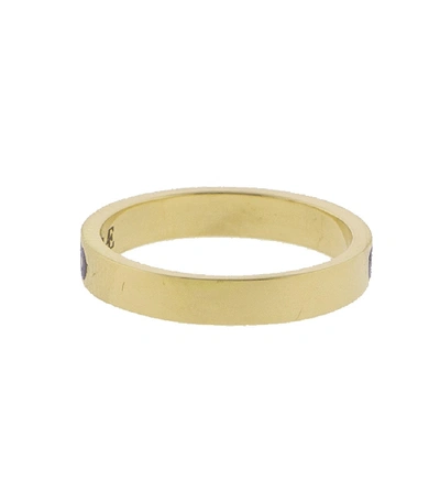 Shop Foundrae Karma Thin Band Ring In Ylwgold