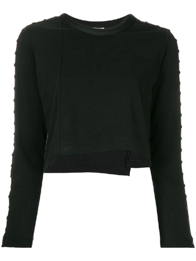 Shop 3.1 Phillip Lim / フィリップ リム 3.1 Phillip Lim Cropped Long Sleeve T-shirt - Black