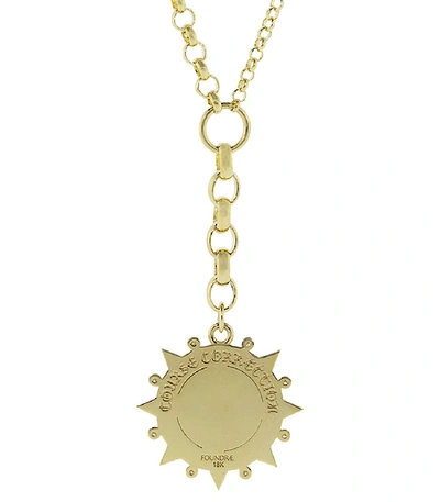 Shop Foundrae Course Correction Pendant Necklace In Ylwgold