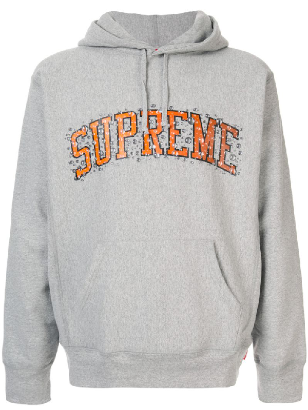 grey orange supreme hoodie
