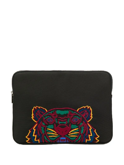 Shop Kenzo Tiger Laptop Bag In 99c Black