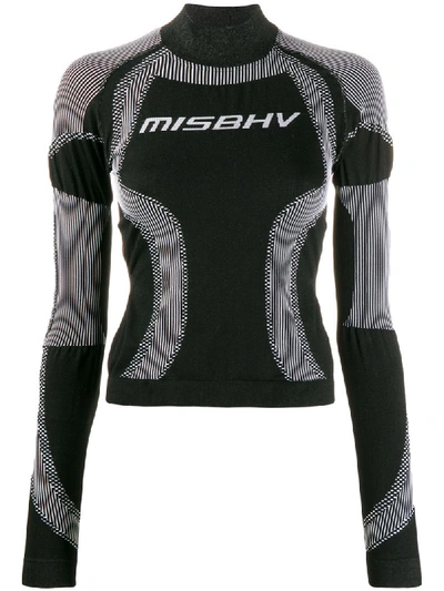 Shop Misbhv Logo Fitted Performance Top In Black