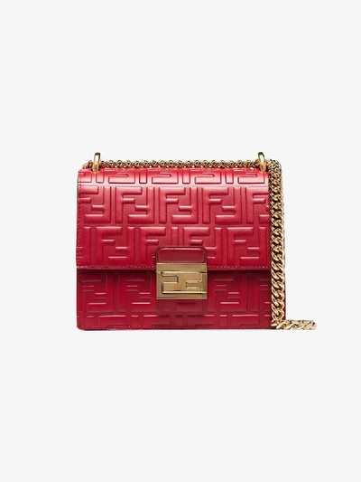 Shop Fendi Red Small Kan U Shoulder Bag