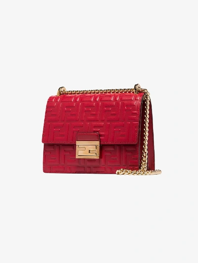 Shop Fendi Red Small Kan U Shoulder Bag
