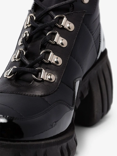 Shop Marques' Almeida Marques'almeida Black 70 Heeled Hiking Boots