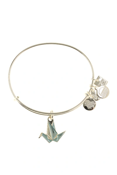 Shop Alex And Ani Charity By Design Paper Crane Healing Charm Bracelet In Shny Silv