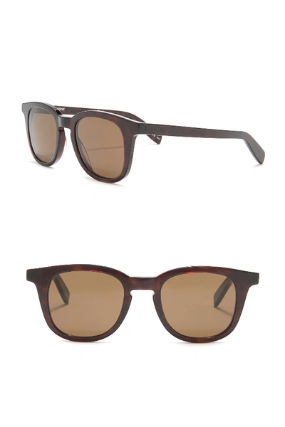 Shop Saint Laurent Core 47mm Square Sunglasses In Avana Avana Brown